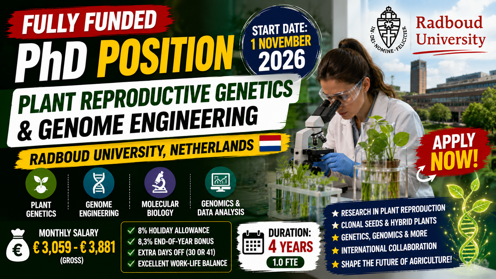PhD Position in Plant Reproductive Genetics